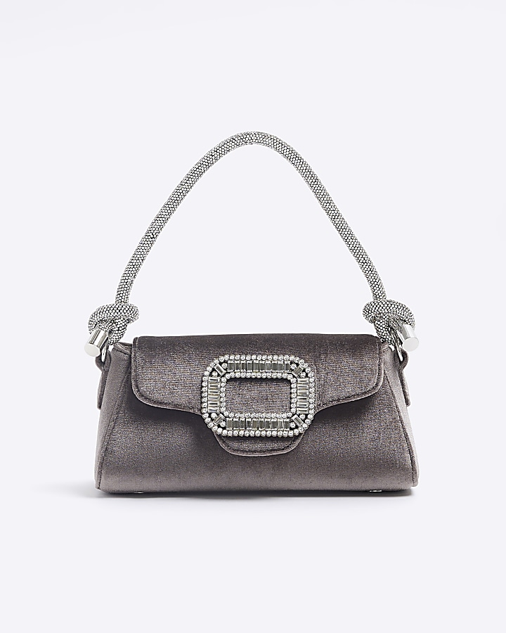 Grey store velvet bag