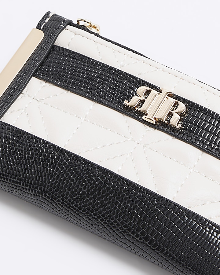 Cream quilted purse River Island