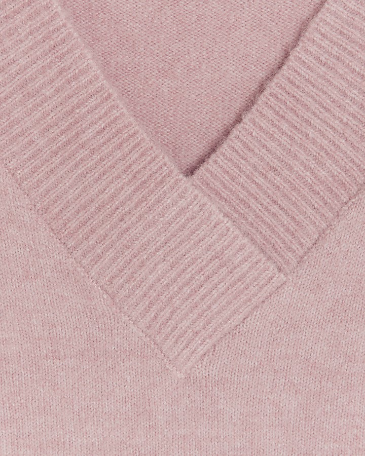 Pink v-neck jumper