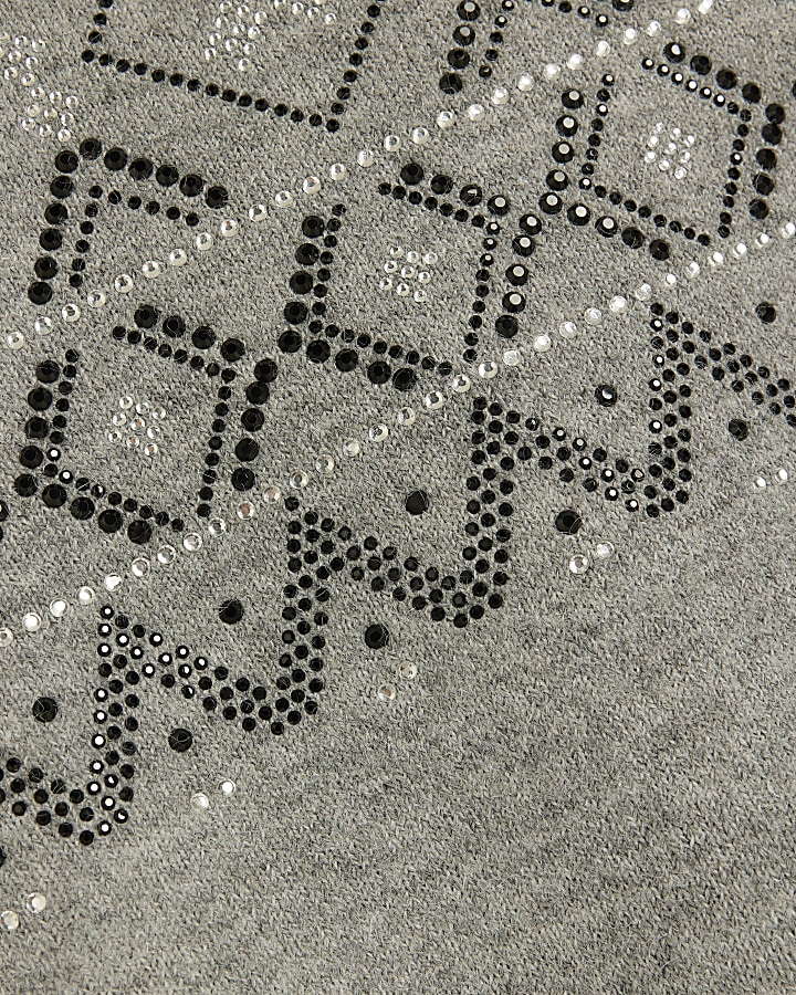 Grey embellished jumper