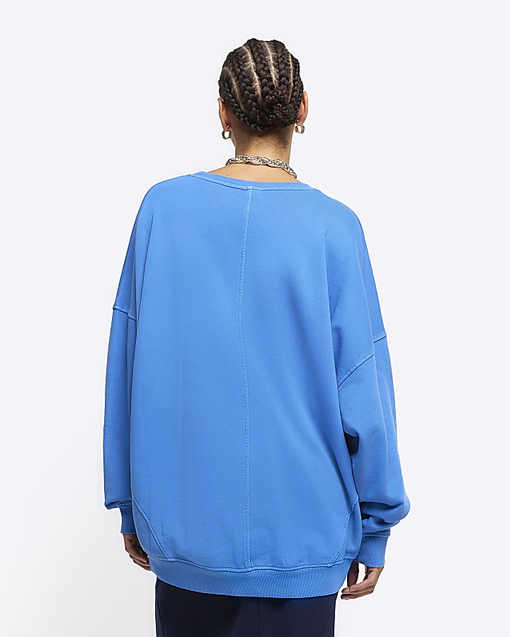 Blue oversized sweatshirt