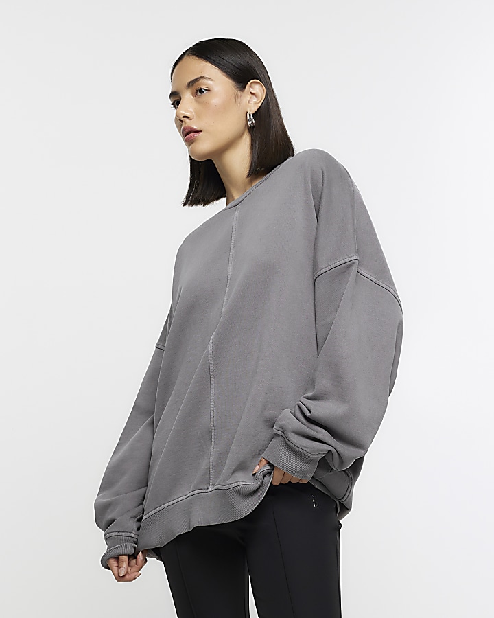 Grey oversized sweatshirt