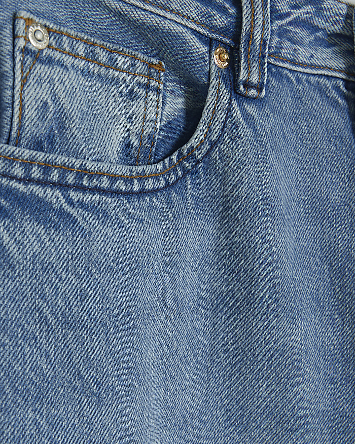 Blue high waisted jogger jeans River Island