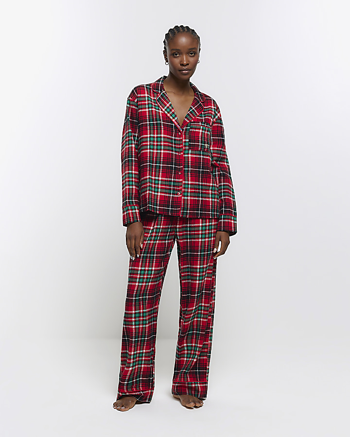 Red check pyjama trousers | River Island