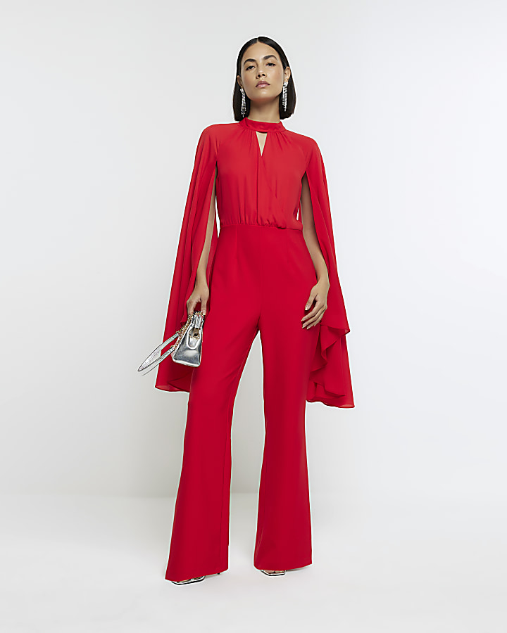 Cape wide store leg jumpsuit