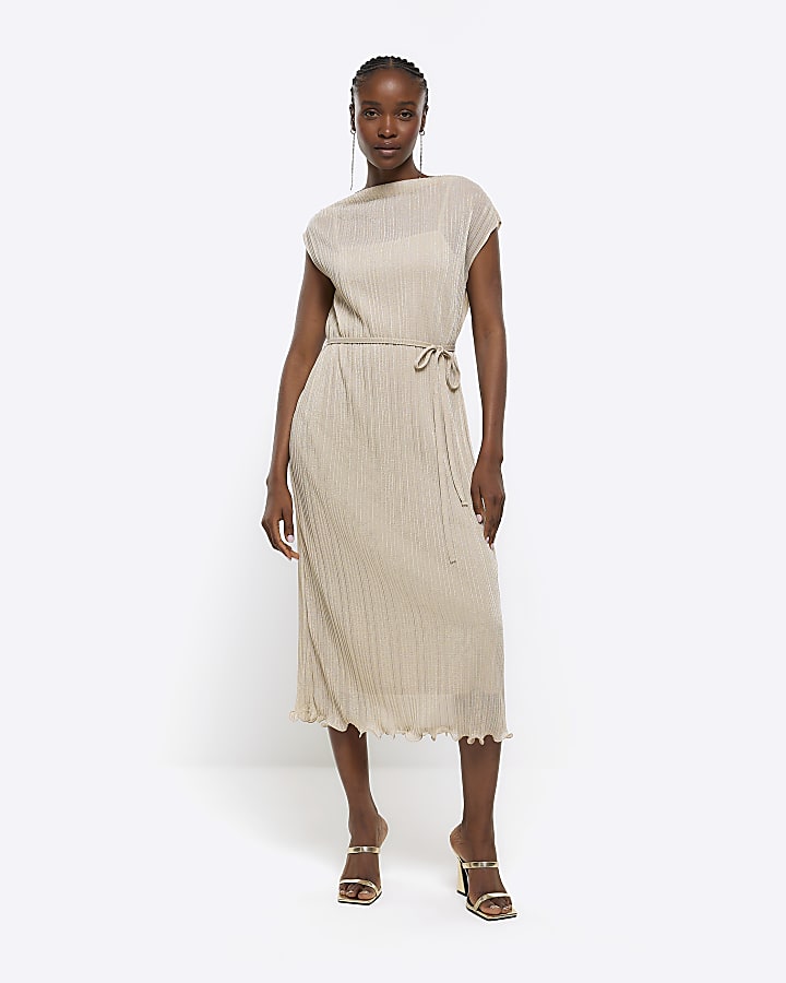 Plisse dress river island sale