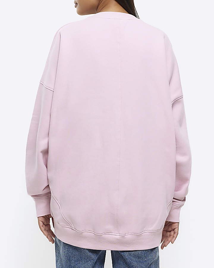 Pink oversized sweatshirt