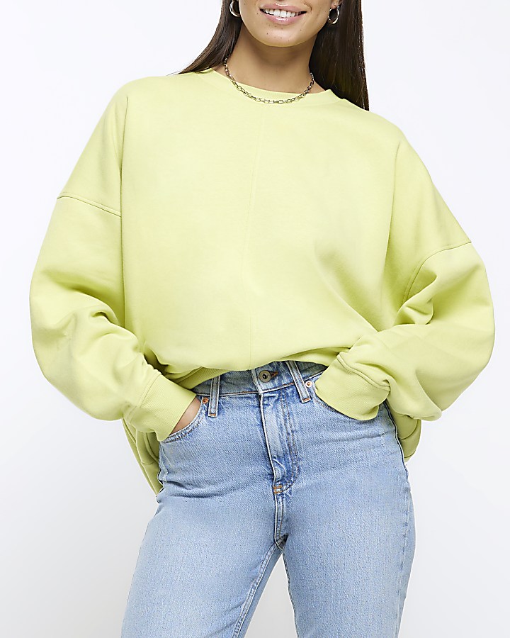 Lime green sweatshirt clearance womens