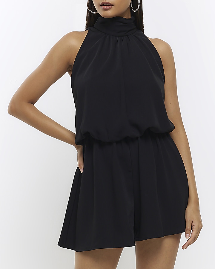 Playsuit store high neck