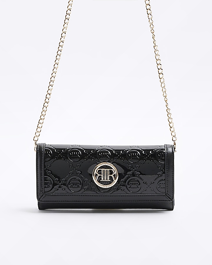 Black leather purse with hotsell chain strap