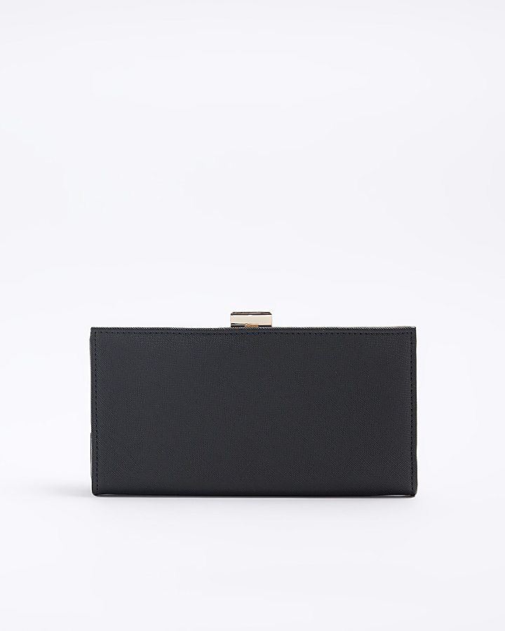 Black flower detail purse