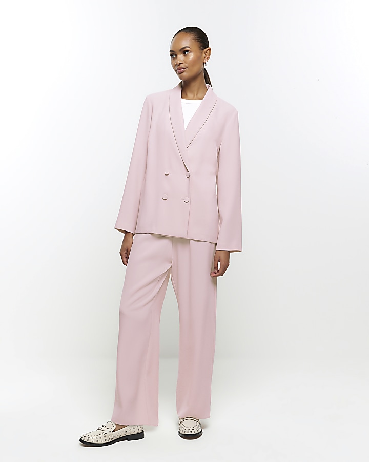 Pink wide shop leg trousers