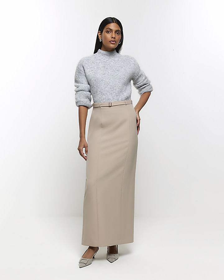 Belted 2024 maxi skirt