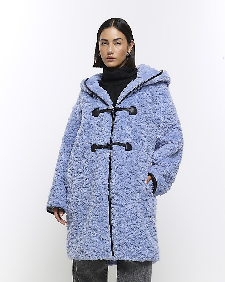 Blue borg duffle coat
