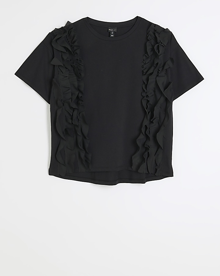 Black frill t-shirt