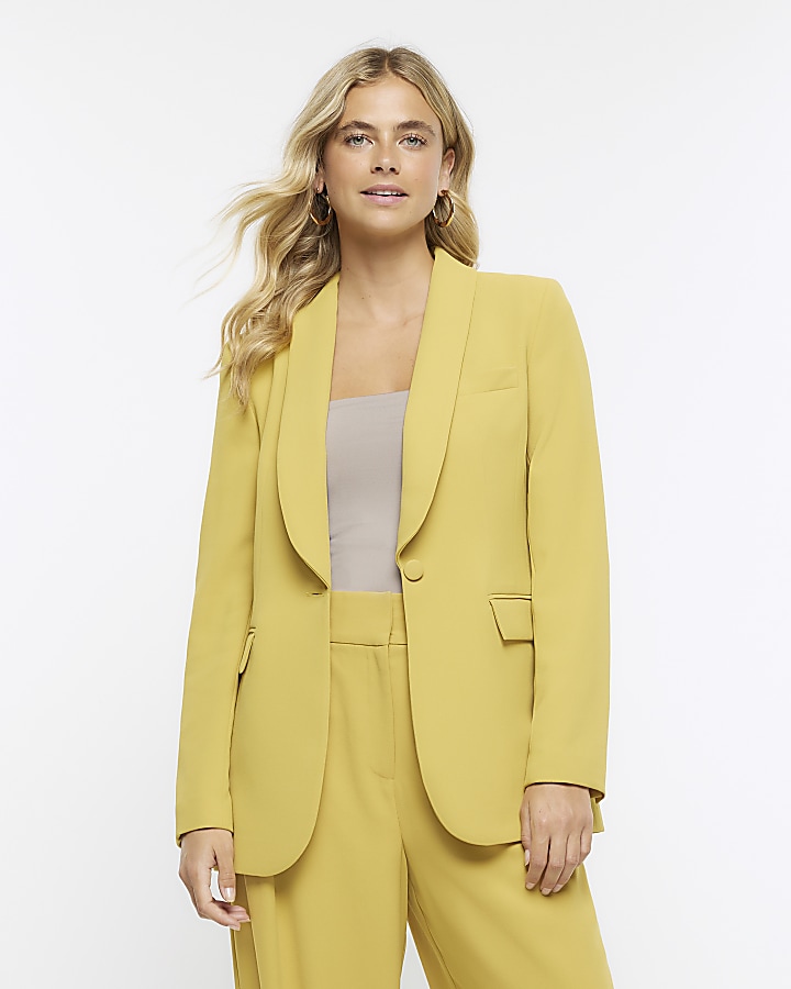 Mustard blazer clearance jacket