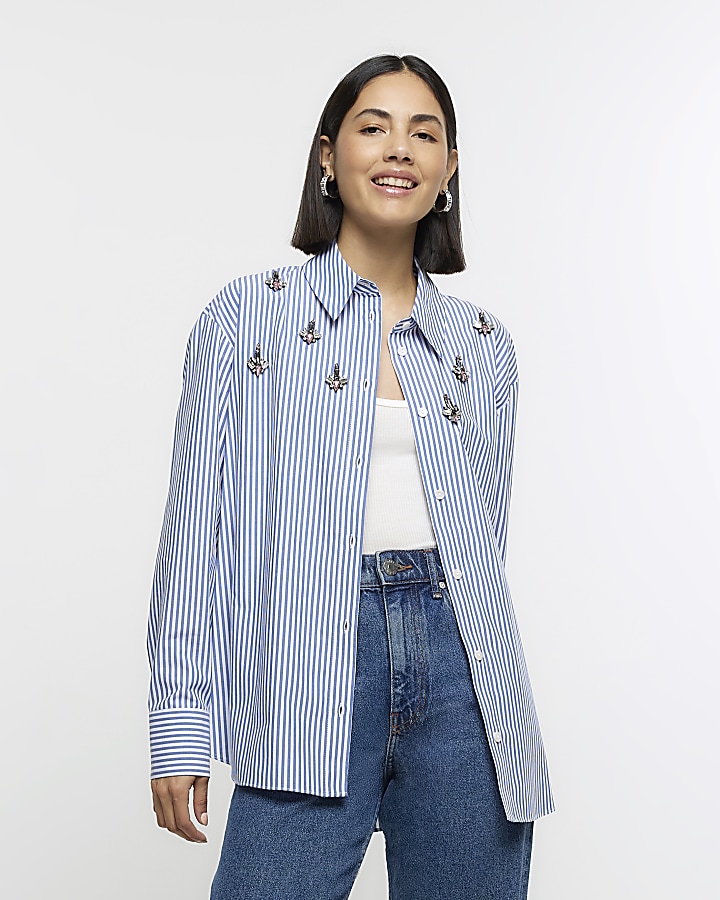 River island hot sale striped shirt