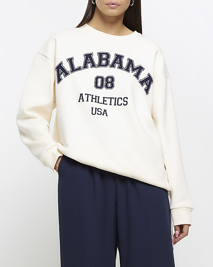 Beige graphic sweatshirt