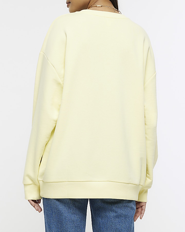 Yellow graphic oversized sweatshirt