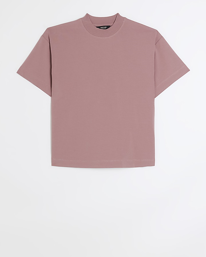 Pink high neck t-shirt