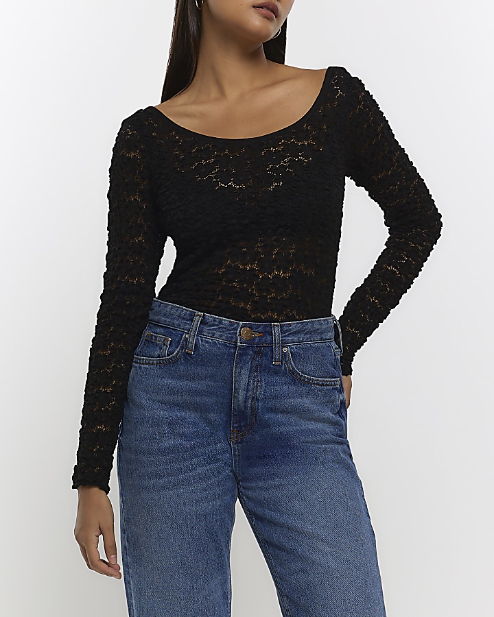 Lace long sleeve top