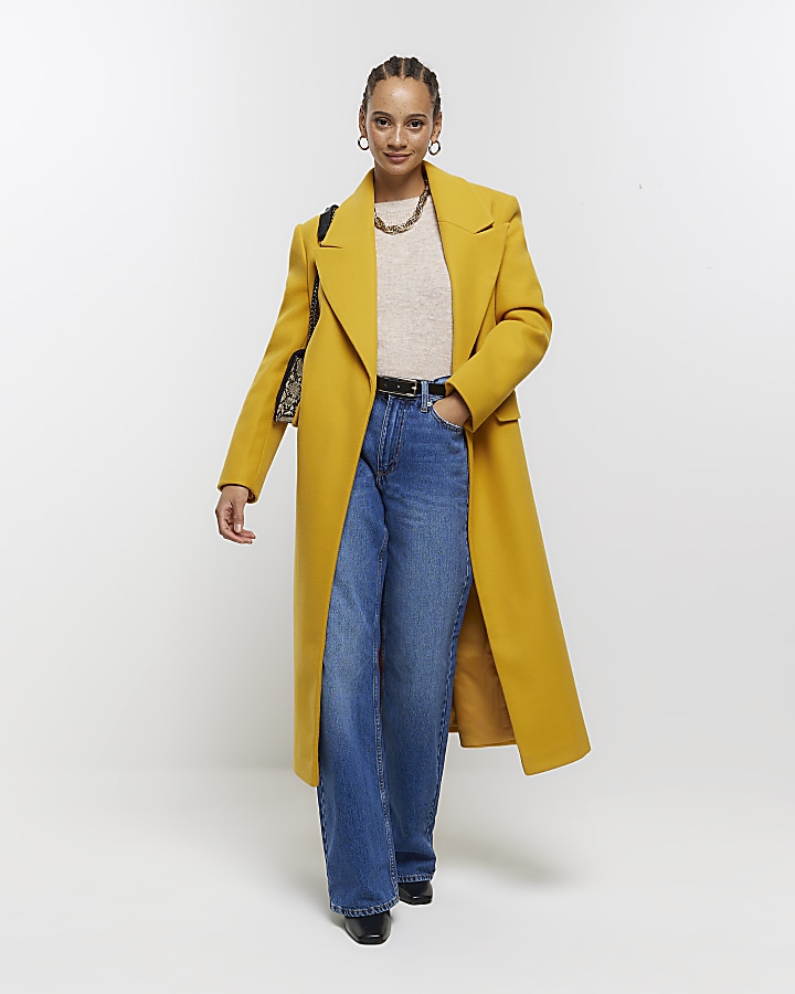 River island cheap yellow coat