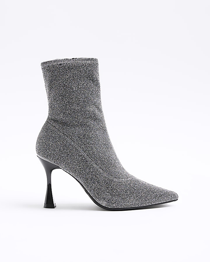 Ankle boots best sale with silver heel