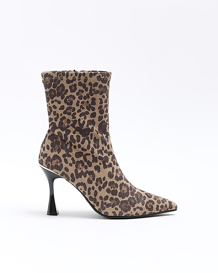 Wide fit leopard store boots