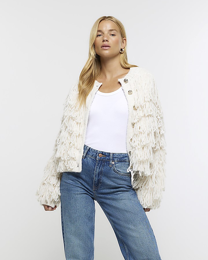 Fringe jacket clearance river island