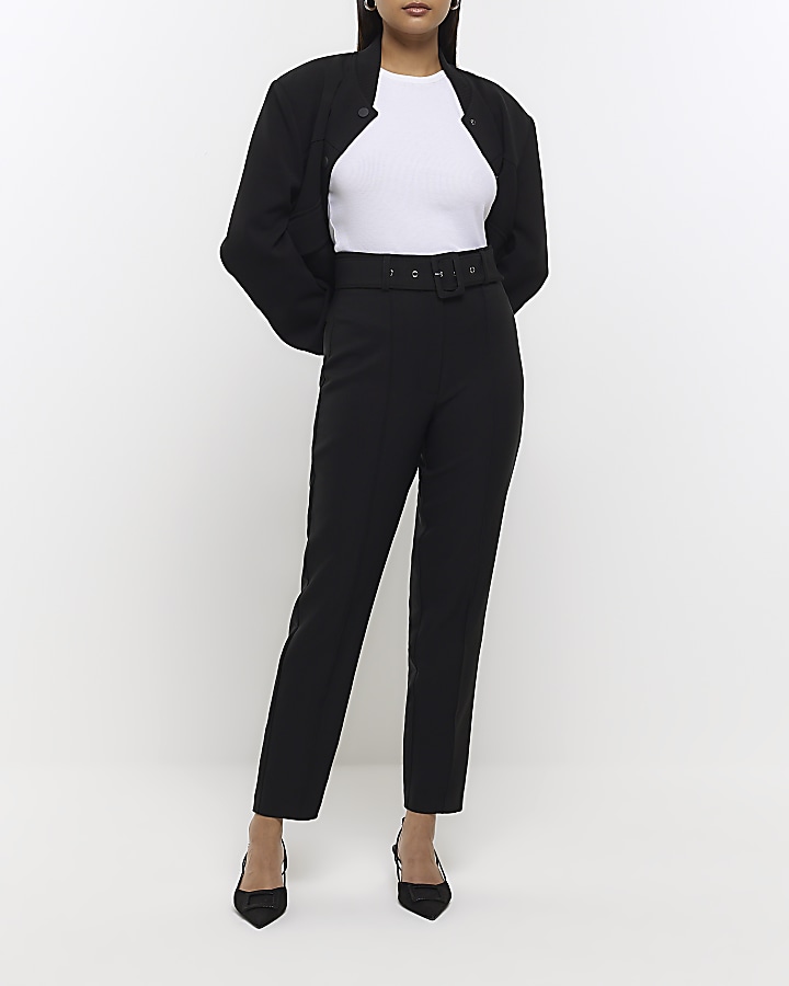 Black belted hot sale pants