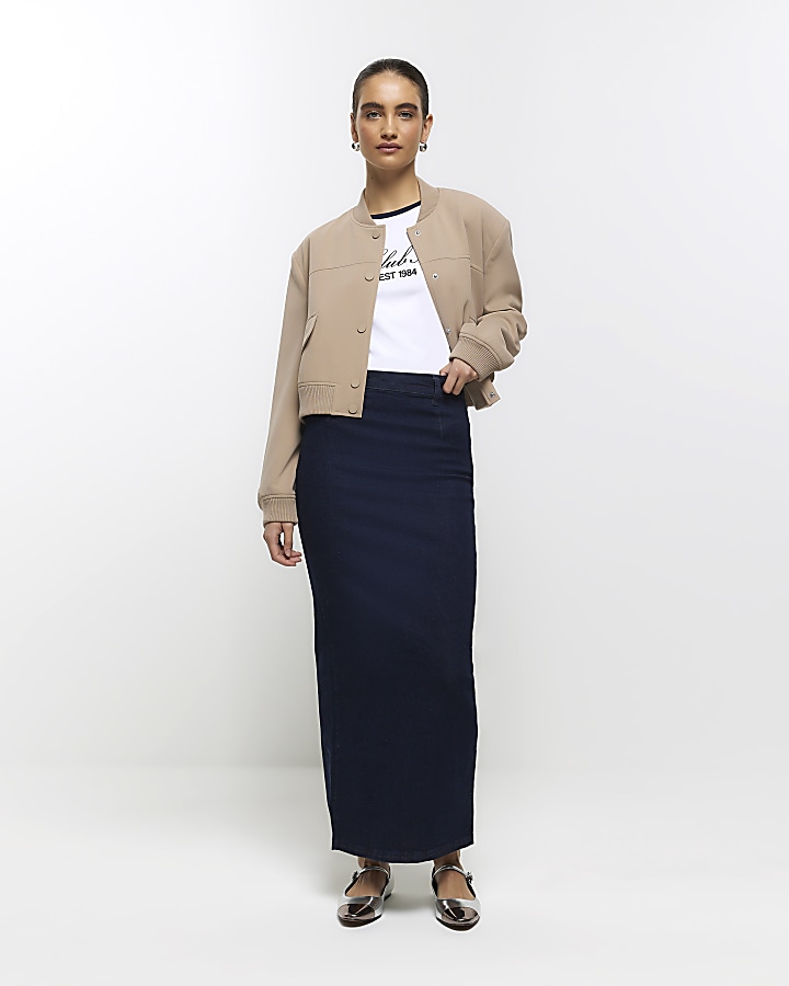 Long denim 2025 skirt river island