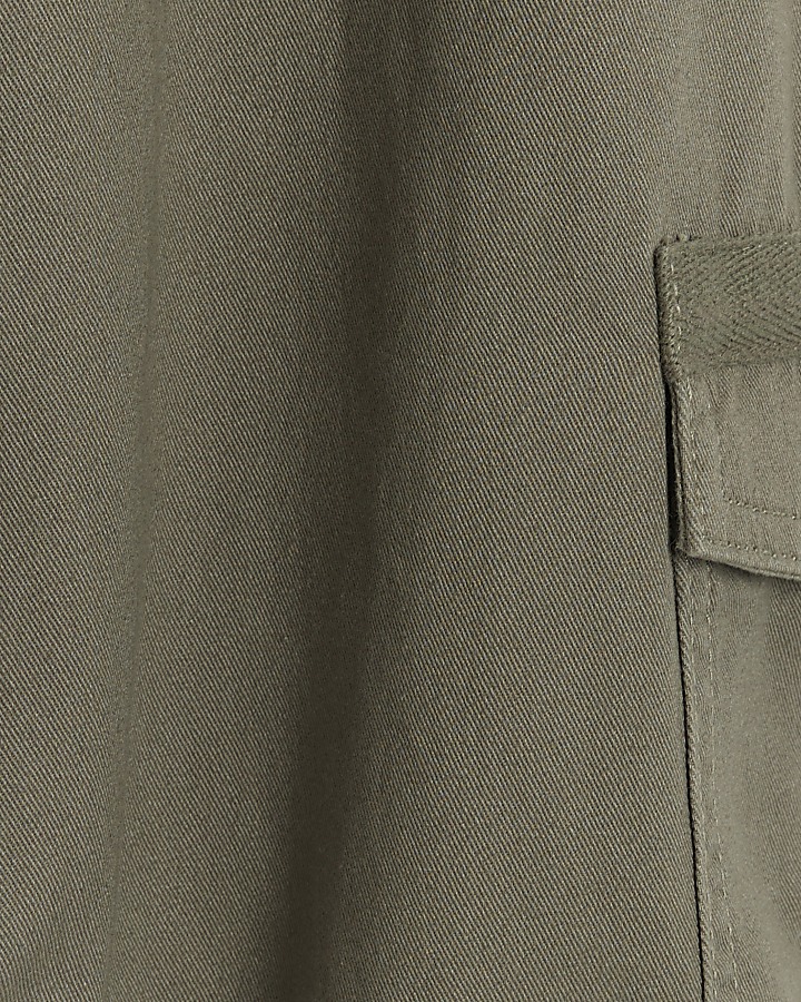 Khaki belted utility cargo trousers | River Island