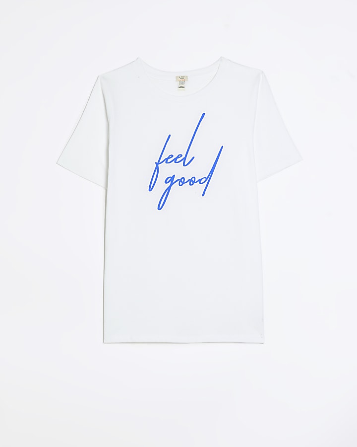 White graphic print t-shirt