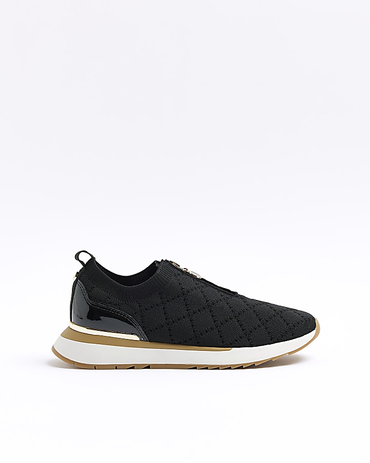 Wide fit store black trainers ladies