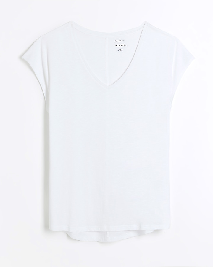 White longline plain t-shirt | River Island