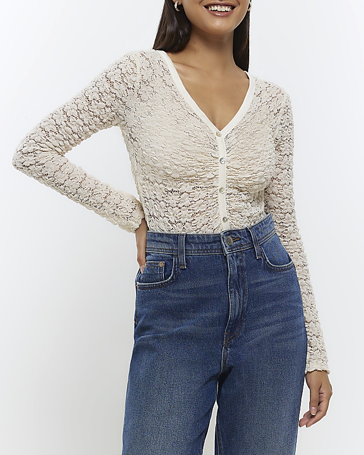 Sweet Escape Lace Top - Cream