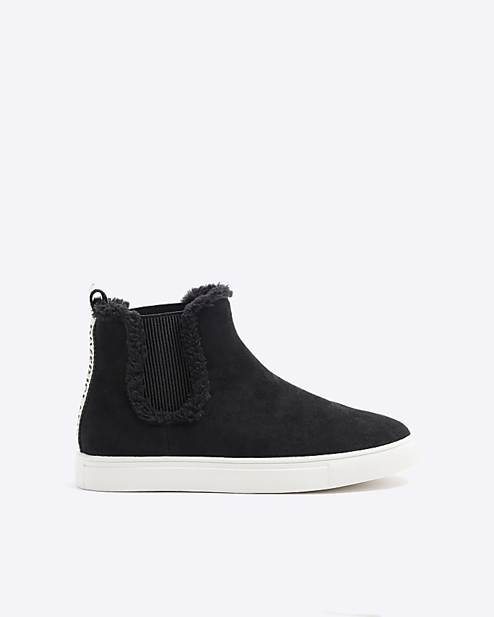 Black high on sale top trainers