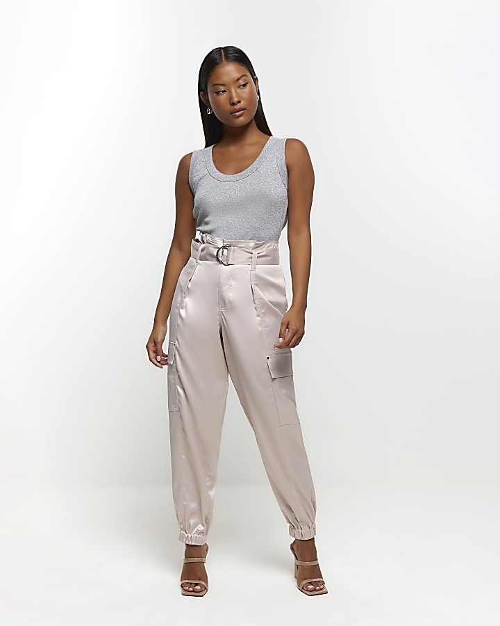 Petite cuffed hot sale trousers