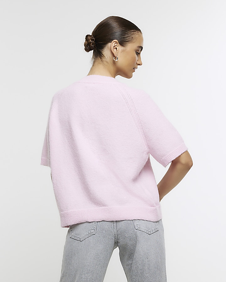 Pink knitted t-shirt