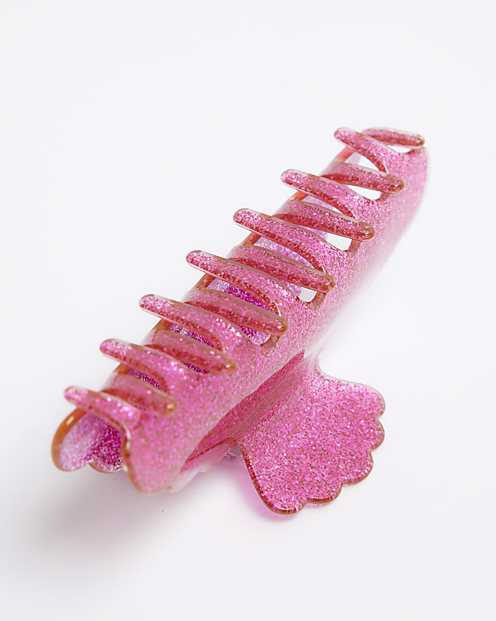 Pink Glitter Hair Claw