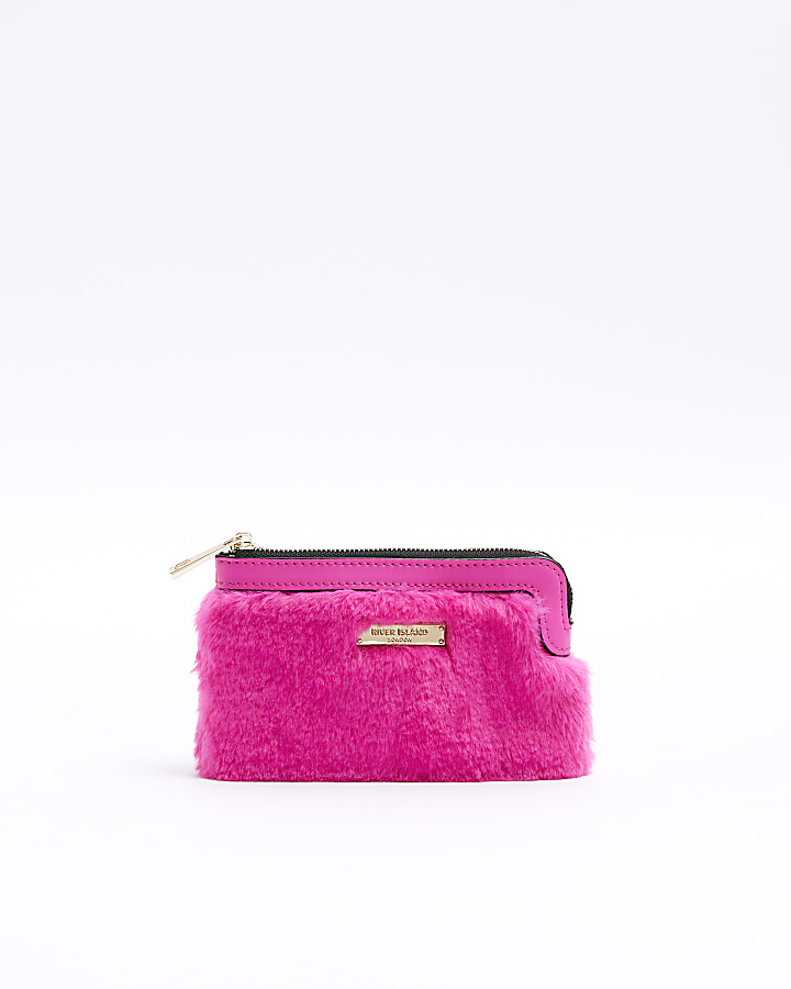 Pink clutch best sale bag river island