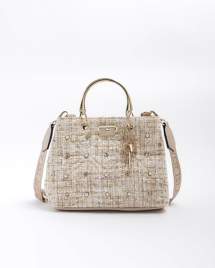 River island hot sale tweed bag