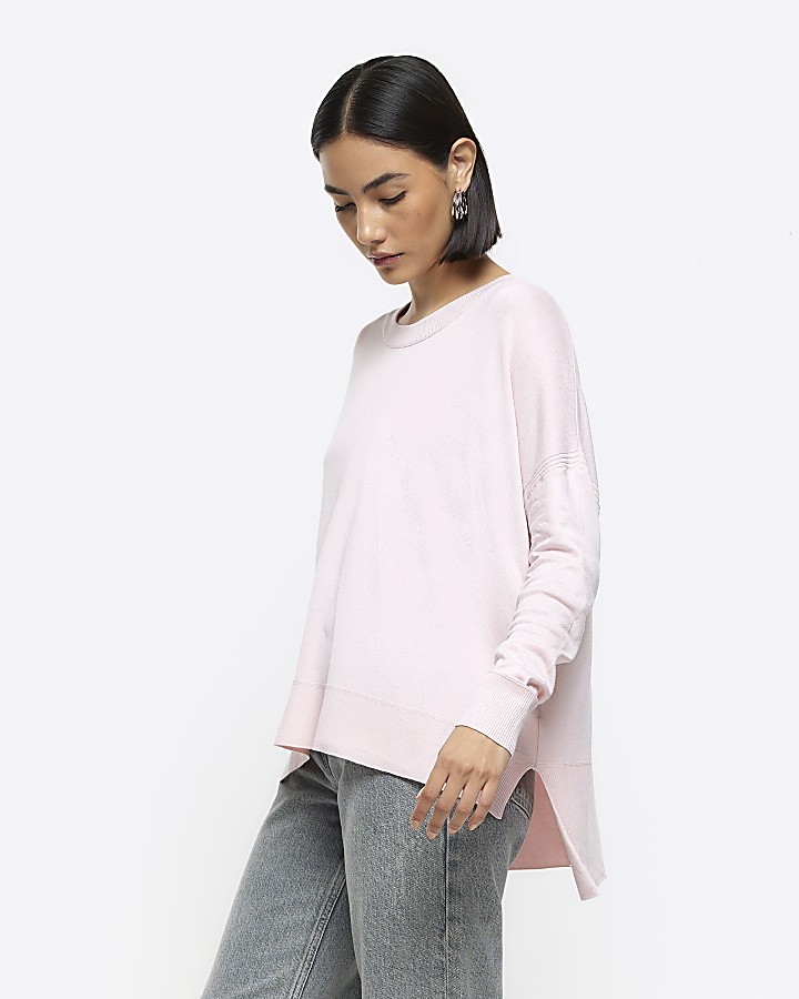 Pink fine knit jumper