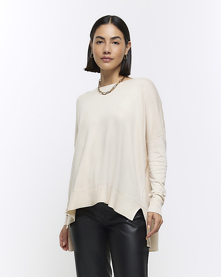 Cream fine knit jumper