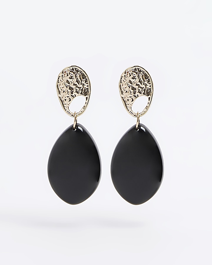 Black diamante deals earrings