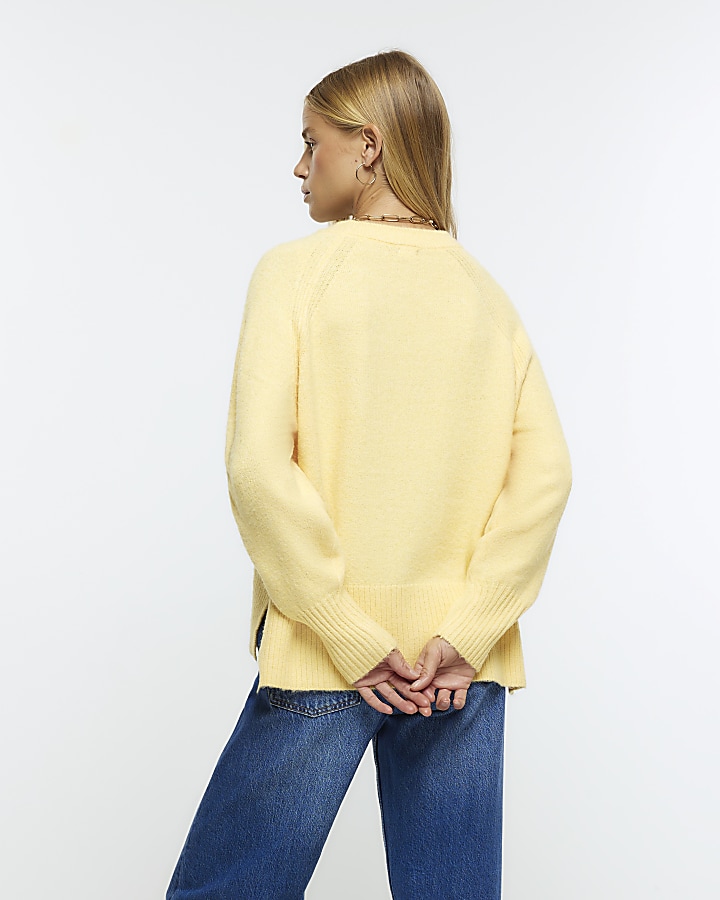 Yellow knit jumper