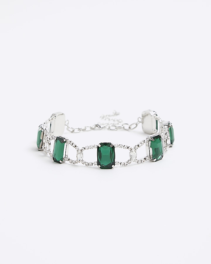 Green Stone Choker Necklace