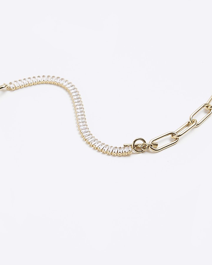 Gold Chain Stone Necklace