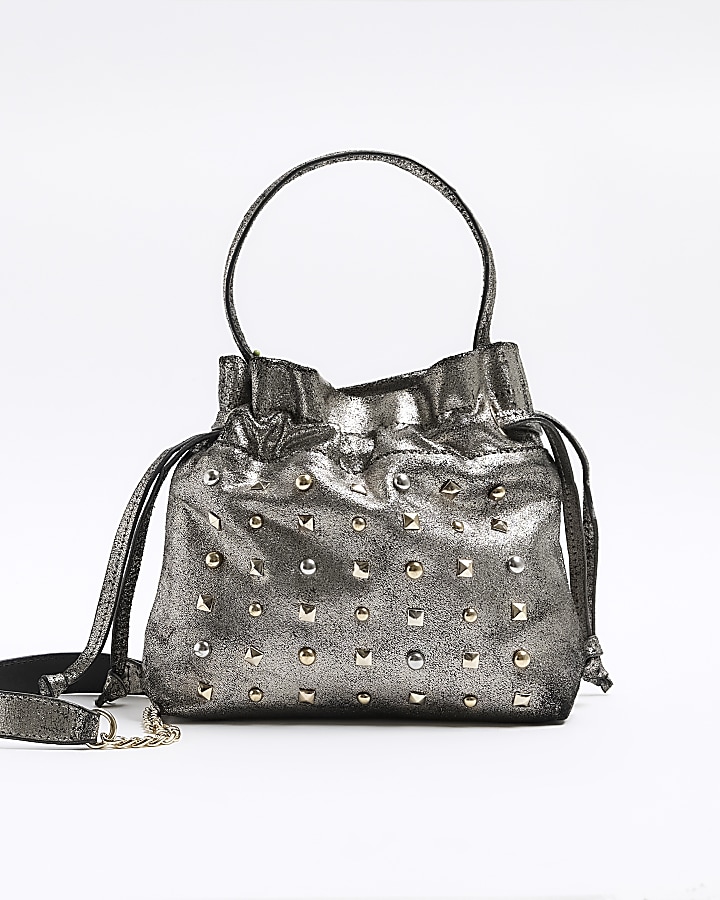 Black silver studded clearance bag