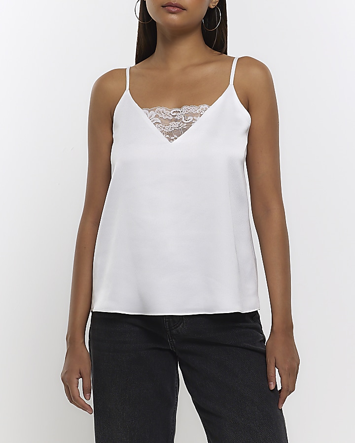 White deals lace camisole